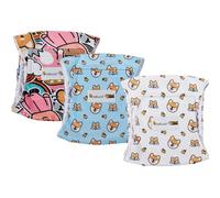 BELLA & PAL Pañales Reutilizables para Perros Machos, 3 x Pañales Lavables Banda para Vientre para Perros Machos, Bragas Sanitarias para Perros Machos Pequeños y Cachorros, Absorbentes y Ajustable, S