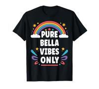 BELLA Vibes Only Cute Retro Girls BELLA Name Camiseta