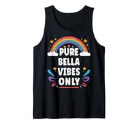 BELLA Vibes Only Cute Retro Girls BELLA Name Camiseta sin Mangas