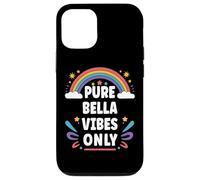 BELLA Vibes Only Cute Retro Girls BELLA Name Carcasa para iPhone 12/12 Pro