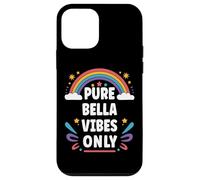 BELLA Vibes Only Cute Retro Girls BELLA Name Carcasa para iPhone 12 mini