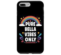 BELLA Vibes Only Cute Retro Girls BELLA Name Carcasa para iPhone 7 Plus/8 Plus