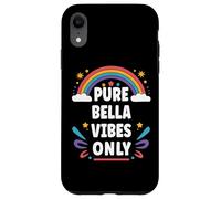 BELLA Vibes Only Cute Retro Girls BELLA Name Carcasa para iPhone XR