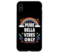 BELLA Vibes Only Cute Retro Girls BELLA Name Carcasa para iPhone XS Max