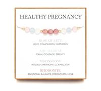 BellaBlend Gesundes Set de embarazos, pulsera de piedra lunar, pulsera de esperanza para mujeres, regalos para primera vez como madre, pulsera espiritual, joyería de Navidad para el día de la madre