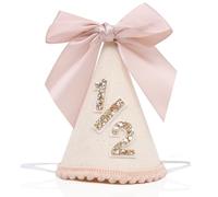 BellaBlend Schleife 1/2 Cumpleaños Sombrero - Pequeña Princesa Medio Cumpleaños Decoraciones 1/2 Camino a Un Cumpleaños Corona Set