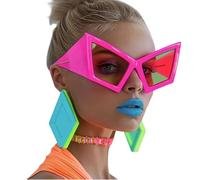 BellaBlend TELAIN Gafas de Sol Divertidas Sobredimensionadas para Adultos Mujeres, Accesorios para Fiestas y Baile Hip-Hop, Diseño Único y Elegante (Rosa)