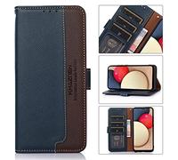 BellaCase Funda OnePlus Turbo 6V/Turbo 6 [Tecnología de Bloqueo RFID] [Soporte] OnePlus Turbo 6V/Turbo 6 Cartera-Azul