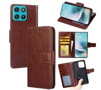 BellaCase Funda para Moto G67 Power 5G/G57 Power 5G/G100 2025 5G Funda de Cuero Premium para Billetera [Ranuras para Tarjetas] [Pata de Cabra] [Hebilla Magnética](Marrón)