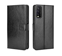BellaCase Funda Vivo Y12s/Vivo Y11s [Pata de Cabra] [Ranuras para Tarjetas] [Funda con Tapa magnética] Compatible con el teléfono Inteligente Vivo Y12s/Vivo Y11s(Negro)
