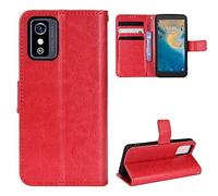 BellaCase Funda ZTE Blade L9 [Pata de Cabra] [Ranuras para Tarjetas] [Funda con Tapa magnética] Compatible con el teléfono Inteligente ZTE Blade L9(Rojo)