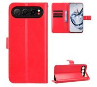 BellaCase Funda ZTE Nubia Air 5G [Pata de Cabra] [Ranuras para Tarjetas] [Funda con Tapa magnética] Compatible con el teléfono Inteligente ZTE Nubia Air 5G(Rojo)
