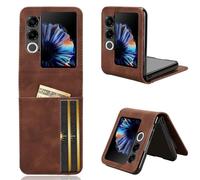 BellaCase Funda ZTE Nubia Flip 2 [Ranura de Inserción de Tarjetas] [Caso Práctico] Compatible con el Teléfono Inteligente ZTE Nubia Flip 2(Marrón)