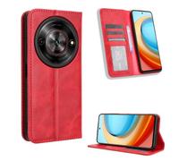 BellaCase Funda ZTE Nubia Focus 5G [Pata de Cabra] [Ranuras para Tarjetas] [Funda con Tapa magnética] Compatible con el teléfono Inteligente ZTE Nubia Focus 5G(Rojo)