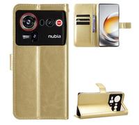 BellaCase Funda ZTE Nubia Z80 Ultra 5G [Pata de Cabra] [Ranuras para Tarjetas] [Funda con Tapa magnética] Compatible con el teléfono Inteligente ZTE Nubia Z80 Ultra 5G(Dorado)