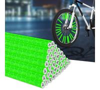 BellaGesundheit Pack de 36 reflectores de radios de bicicleta, reflectores de visión de 360° para bicicleta, alternativa a los ojos de gato, reflectores de bicicleta para ruedas de radios comunes