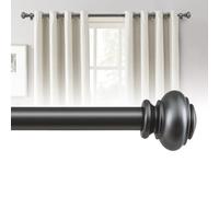 BellaHills Barra Cortina Extensible Gris* 76-269cm Palo Cortina Acero Inoxidable Diámetro 25mm con Soportes Ajustable Montaje en Pared y Techo Curtain Rod Salón Dormitorio Ventana 1 Pieza