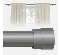 BellaHills Barra Cortina Níquel 76-230cm,Sistema de Fijación Regulable en Cada Segmento,Hierro Anticorrosivo,Incluye Tornillería,2 Unidades,Para Cortinas con Agujeros,25mm