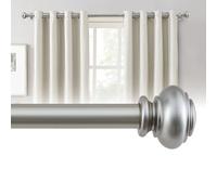 BellaHills Barra Cortina Níquel 76-269cm,Hierro Fundido Anticorrosivo,Sistema Multisección Ajustable,Para Cortinas con Agujeros,Soltero,Incluye Kit de Montaje Profesional,diámetro 25mm