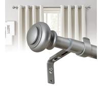 BellaHills Barra Cortina Níquel 76-349cm,Hierro Fundido Antideslizante,Cierre Multisección Regulable,Ideal Salones Grandes, Incluye Refuerzos de Pared, Pack Doble,Diámetro de la tubería 25mm