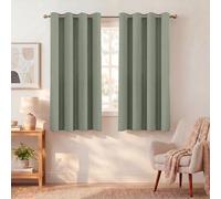 BellaHills Cortinas Opacas 2 Piezas,para Dormitorio y Salón - Térmicas,Salon Curtains Blackout,117x137 cm,Verde Salvia