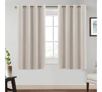 BellaHills Cortinas Salon Cortina,Opaca Acústica Blackout - Aislante para Ventanas de Habitación/Salón,140x145 cm,Blanco Marfil