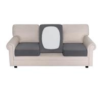 BellaHills Funda Asiento Sofa Elástico,Funda Cojin Ajustable,Lavable Funda Cojin Separado,Fundas Asientos Sofas,1 Asiento*3,Gris