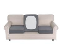 BellaHills Funda Asiento Sofa Elástico,Funda Cojin Ajustable,Lavable Funda Cojin Separado,Fundas Asientos Sofas,1 Asiento*3,Gris Claro