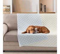 BellaHills Funda para Sofá 102x127CM, Cubre Sofá Mascotas Impermeable Antipelos, Lavable y Antideslizante, Blanco Roto