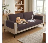 BellaHills Funda sofá 2 plazas 90x120 cm,Marrón Oscuro,Funda Impermeable Sofá, Felpa Gruesa Antideslizante Ideal para Mascotas