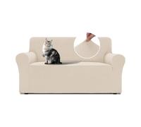 BellaHills Funda Sofa 2 plazas,Fundas de Sofa Ajustables,Protector Sofa Gatos Arañazo y Perros Mascotas,Natural,1 Pieza