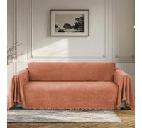 BellaHills Funda Sofa 3 Plazas,Cubre Sofas Grandes Naranja Intenso - Tela Chenilla Antimanchas, Lavable 60°C con,para Uso de Mascotas 1 Pieza,180x260cm