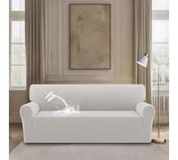 BellaHills Funda Sofá 3 Plazas Grande Impermeable,Fundas Sofas 3 y 2 plazas Ajustables,Fundas Sofa Lavables Jacquard, Roble Claro
