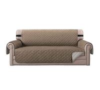 BellaHills Fundas de sofá Impermeables Fundas de sofá de 3/4 plazas Protectores de sofá para Perros/Mascotas/Fundas de Muebles para niños Impermeables (4 plazas, marrón/Beige)