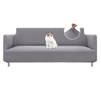 BellaHills Fundas Sofas 3 y 2 Plazas Ajustables,Funda Sofa 3 Plazas para SÖDERHAMN,Protector Sofa Gatos Arañazo Y Perros Mascotas,Antideslizante Antimanchas Lavable,Gris Claro