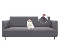 BellaHills Fundas Sofas 3 y 2 Plazas Ajustables,Funda Sofa 3 Plazas para SÖDERHAMN,Protector Sofa Gatos Arañazo Y Perros Mascotas,Antideslizante Antimanchas Lavable,Gris