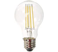 BELLALUX Lámpara LED, casquillo E27, blanco frío (4000K), filamento transparente, forma de bombilla, reemplazo de la bombilla convencional de 60W, paquete de 1