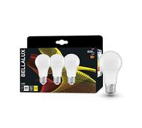 Bellalux Lámpara LED, E27 base, óptica mate,Blanco cálido (2700K), 806 Lumen, sustituto de 60W-iluminante 3-paquete