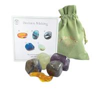 BellaMira Lifestyle Accessories Cristales para tomar decisiones: selección premium de 5 piedras diseñada en el Reino Unido para paciencia, intelecto, confianza en uno mismo y calma. Viene con bolsa de