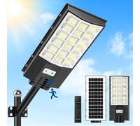 Bellanny Farolas Solares Exterior, 600W Foco Led con Sensor de Movimiento,Farola Solar Potente con Mando a Distancia,Gran Angular 240°,6500K Impermeable IP65 Luz de Seguridad para Jardín, Patio Garage