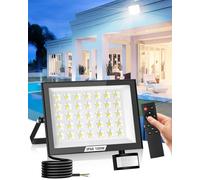 Bellanny Focos LED Exterior con Sensor de Movimiento 100W, 10000LM Foco Proyector LED, 6500K Blanca fría Luz de Seguridad - IP65 Impermeable Floodlight para Jardín Garaje Patio Estadio Hotel Naves