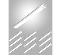 Bellanny LED Fluorescente 115cm, 40W 4800LM Lámpara LED de Techo, 6500K Blanca fría Neon Led Tubo IP40 130°Ángul Luz de Garaje, LED Batten Light para Sala Oficina Taller Almacén Baño Cocina Barra,10pc