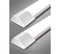 Bellanny LED Fluorescente 115cm, 40W 4800LM Lámpara LED de Techo, 6500K Blanca fría Neon Led Tubo, IP40 130°Ángul Luz de Garaje, LED Batten Light para Sala Oficina Taller Almacén Baño Cocina Barra,2pc