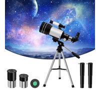 Bellanny Telescopio Astronómicos para Adultos, Telescopios Refractores con Trípode, 70mm Apertura 300mm Telescope Portátil - Telescopios Refracción para Niños Principiantes,Con Barlow,Teléfono Soporte
