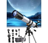 Bellanny Telescopio Astronómicos para Adultos, Telescopios Refractores con Trípode, Telescopios Refracción 90mm Apertura 900mm para Niños Principiantes, Telescope portátil con Barlow, Teléfono Soporte