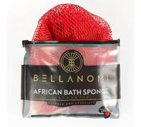 Bellanomi Esponja exfoliante africana auténtica de origen ético de Nigeria, 114 cm de largo (ciruela)