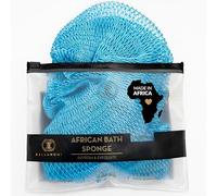 Bellanomi Esponja exfoliante africana auténtica de origen ético de Nigeria de 45 pulgadas de largo (azul bebé)