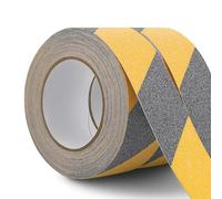 Bellanova 2 Rollo Cinta Antideslizante 5cm x10m, Cinta de Tracción Antideslizante Apto para Escalones Antideslizantes en Interiores y Exteriores (Negro y Amarillo)