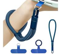 Bellanova Corto Cuerda para Movil, Correa Ajustable de Muñeca Antipérdida con Parche Ultrafino, Colgante para Movil Compatible con la Mayoría de los Teléfonos (Azul Oscuro)