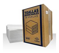 BELLAPRO - Toallas Desechables Spun-Lace 40x80cm - (300 Unidades) - 50% Viscosa 50% Poliéster - Alta Suavidad y Absorción - Ideal para Peluquería, Estética, Clínicas, Gimnasios y Oficinas - Blanco